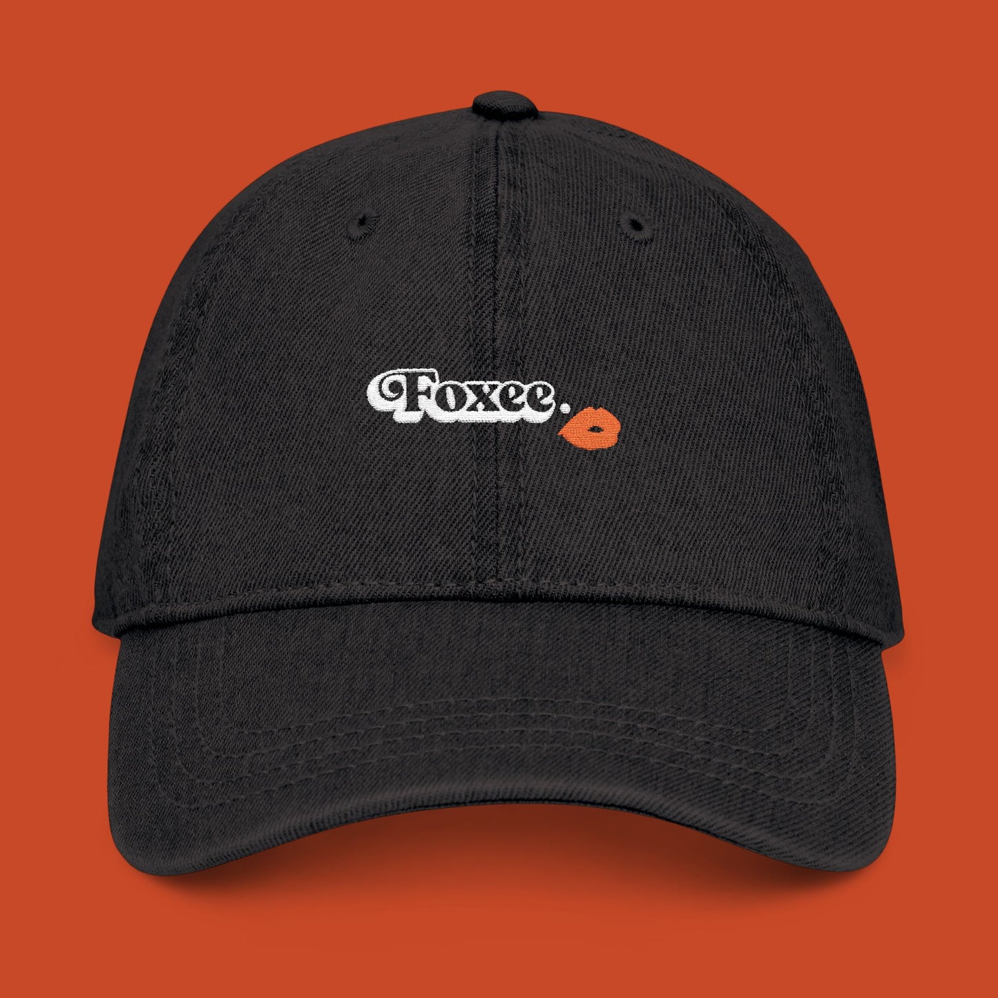 Foxee Embroidered Denim Hat